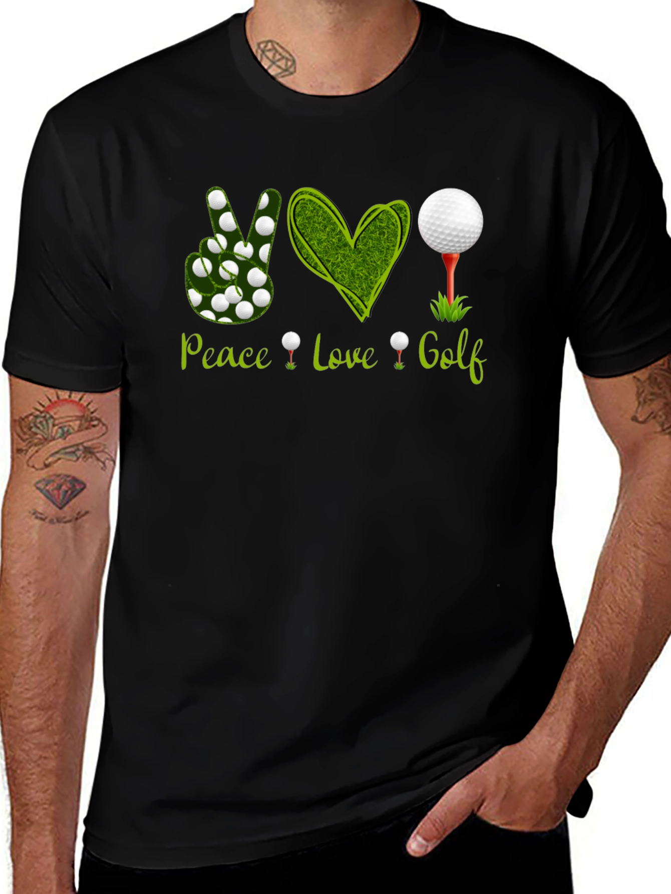 Peace Love Golf T-Shirt - Golfing Apparel