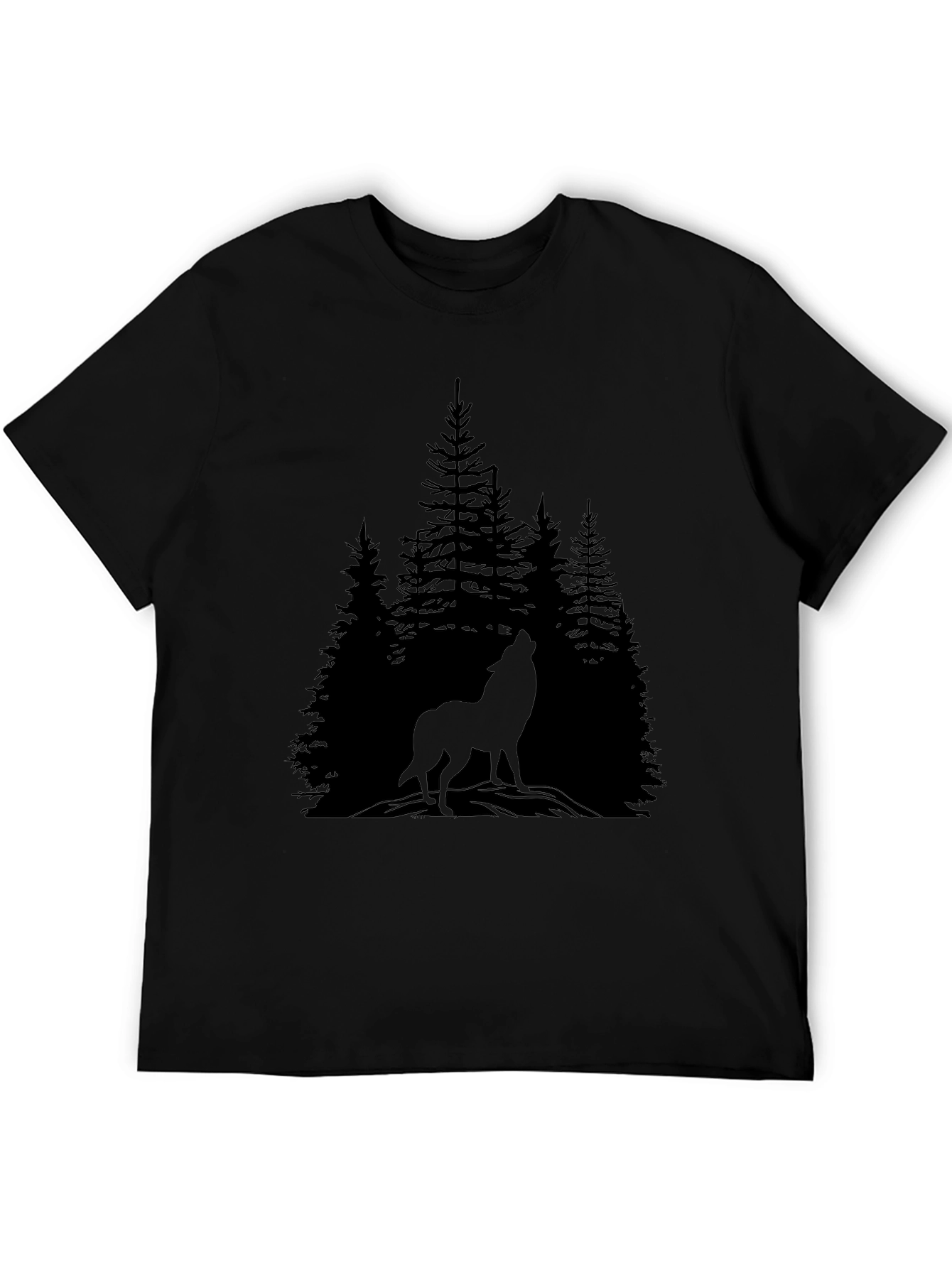 Wolf in the Woods Graphic Tee - Black T-Shirt