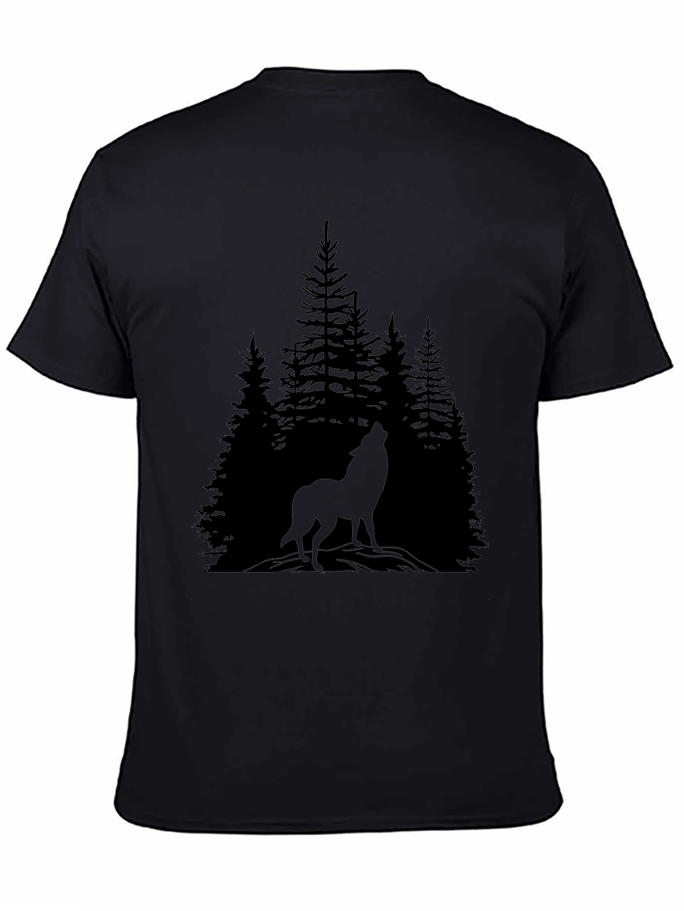 Wolf in the Woods Graphic Tee - Black T-Shirt