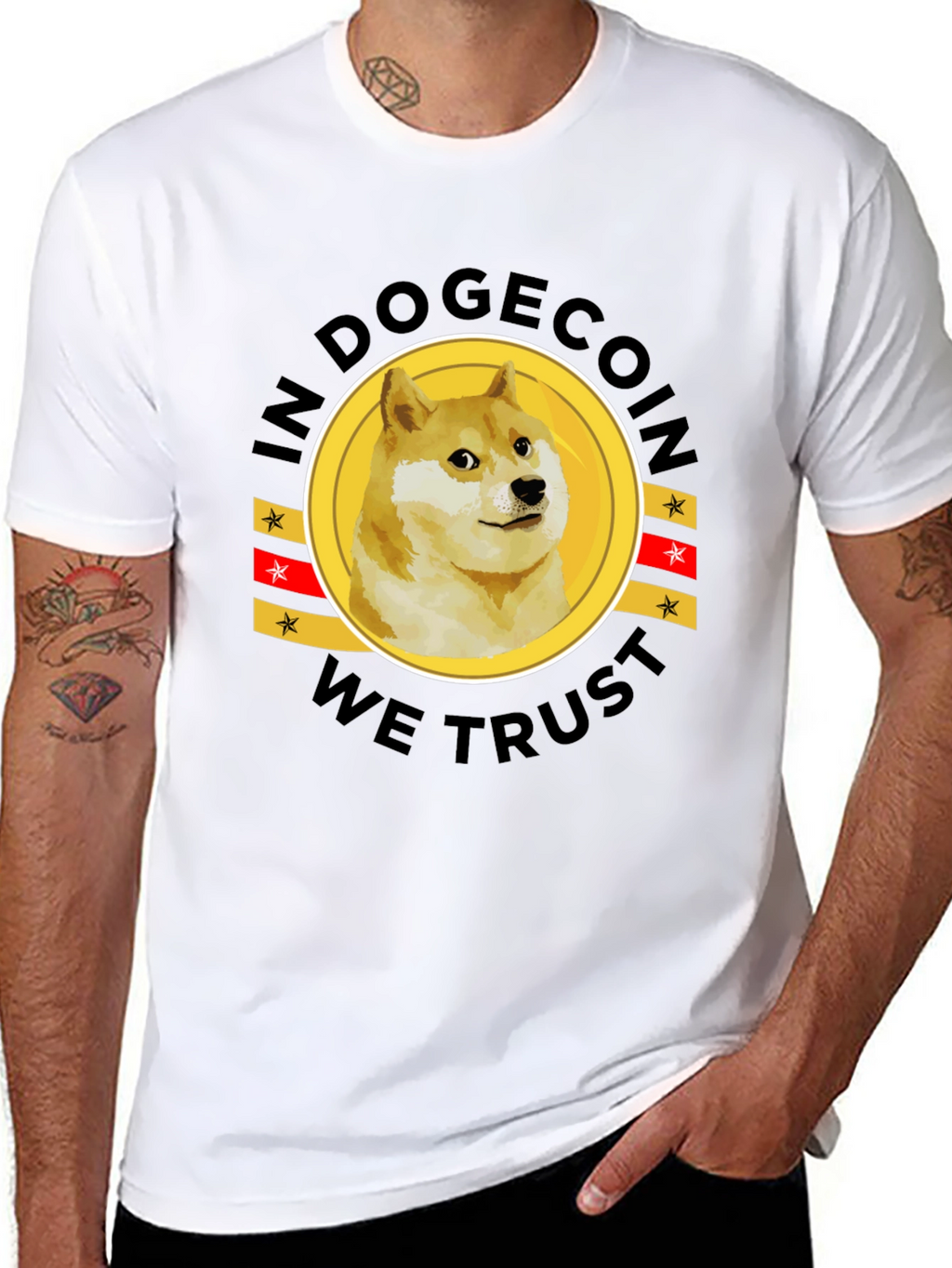 In Dogecoin We Trust Black T-Shirt