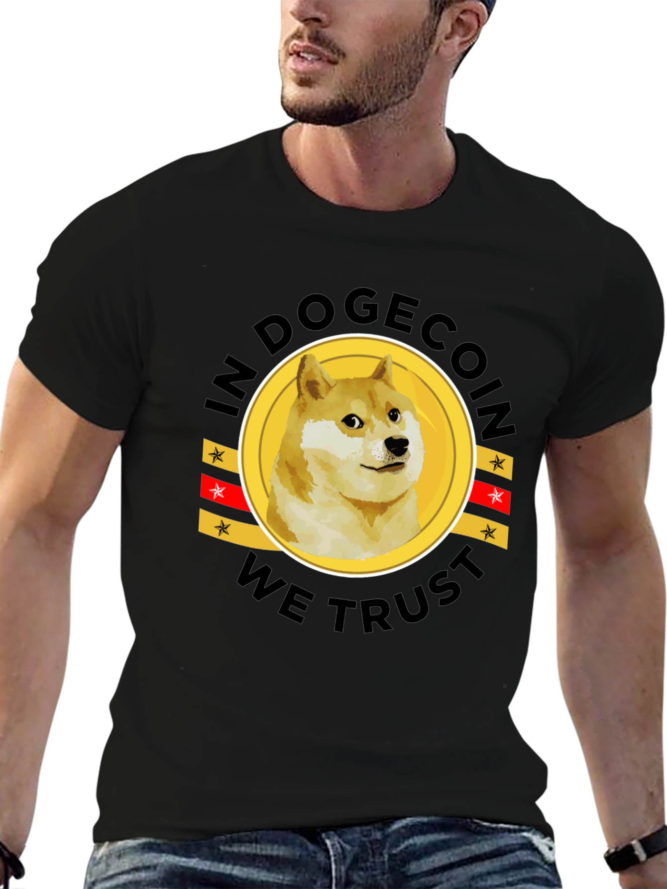 In Dogecoin We Trust Black T-Shirt