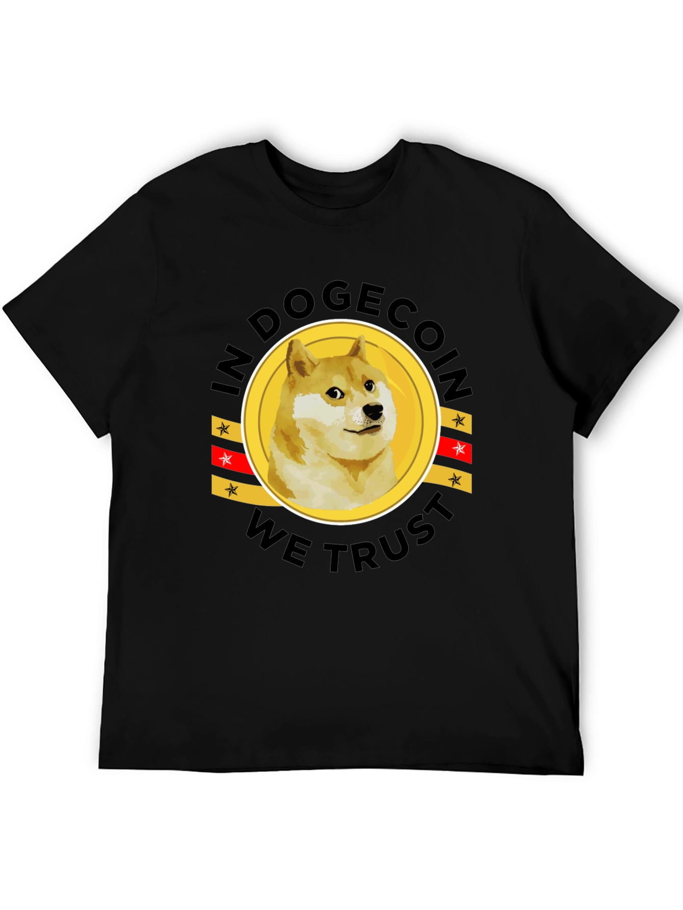 In Dogecoin We Trust Black T-Shirt