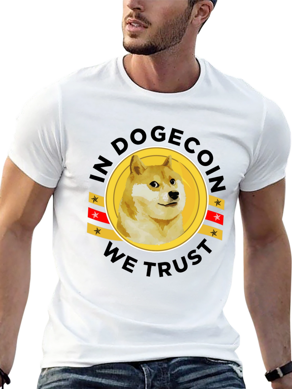 In Dogecoin We Trust Black T-Shirt