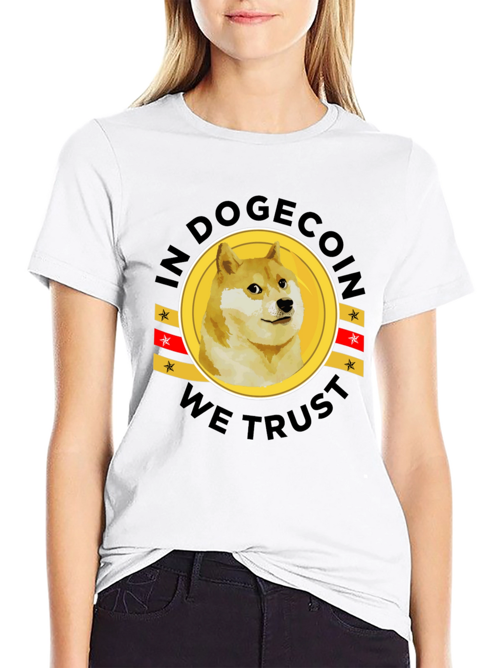 In Dogecoin We Trust Black T-Shirt