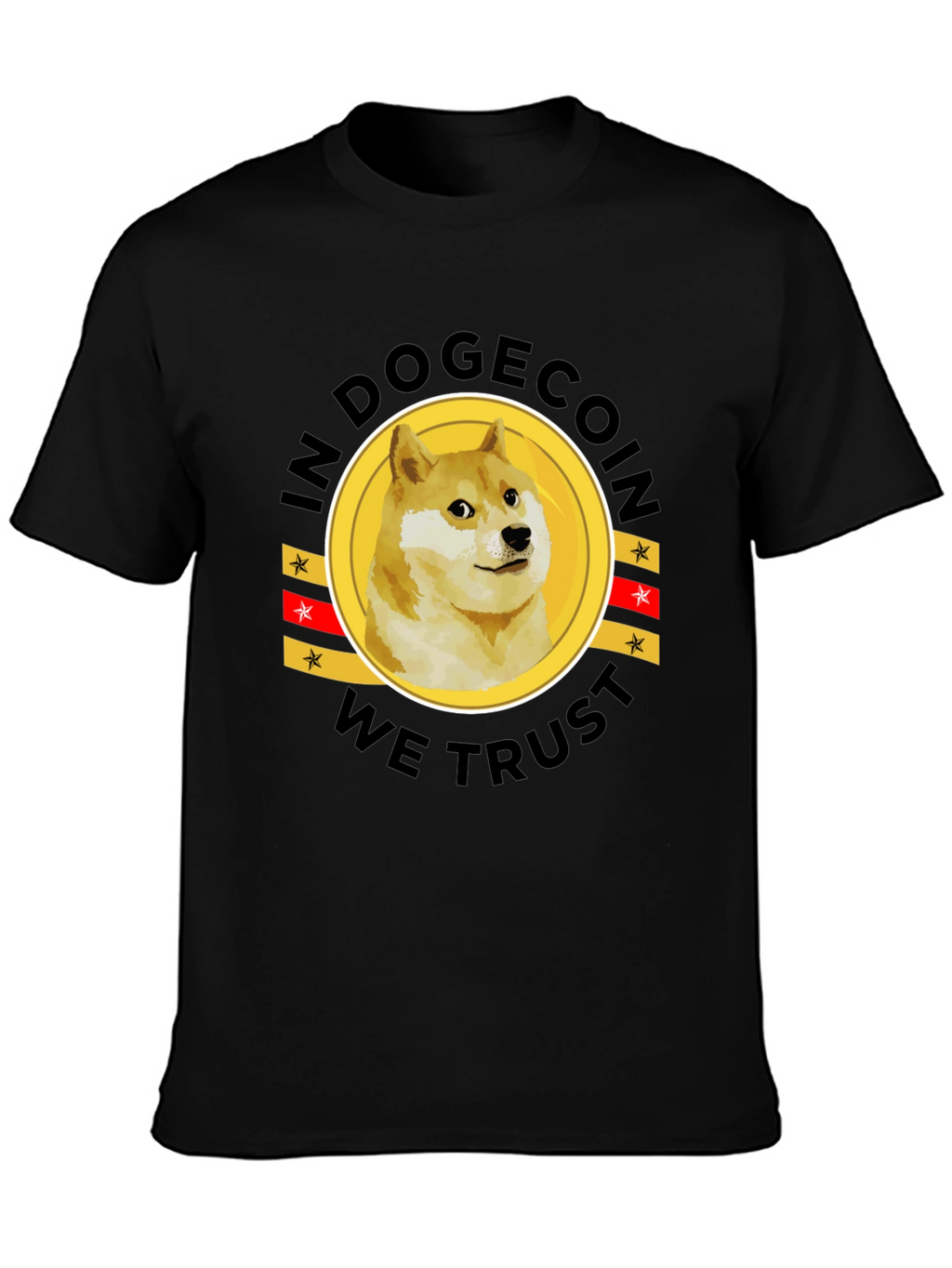 In Dogecoin We Trust Black T-Shirt