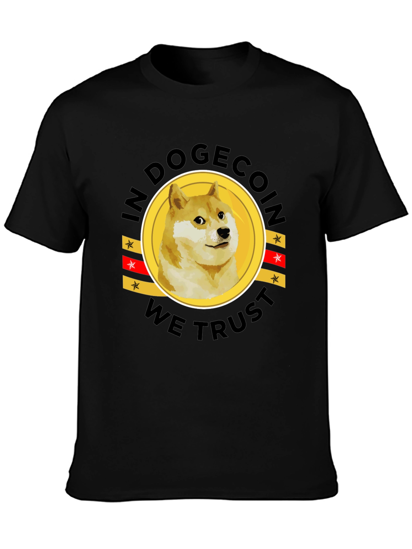 In Dogecoin We Trust Black T-Shirt