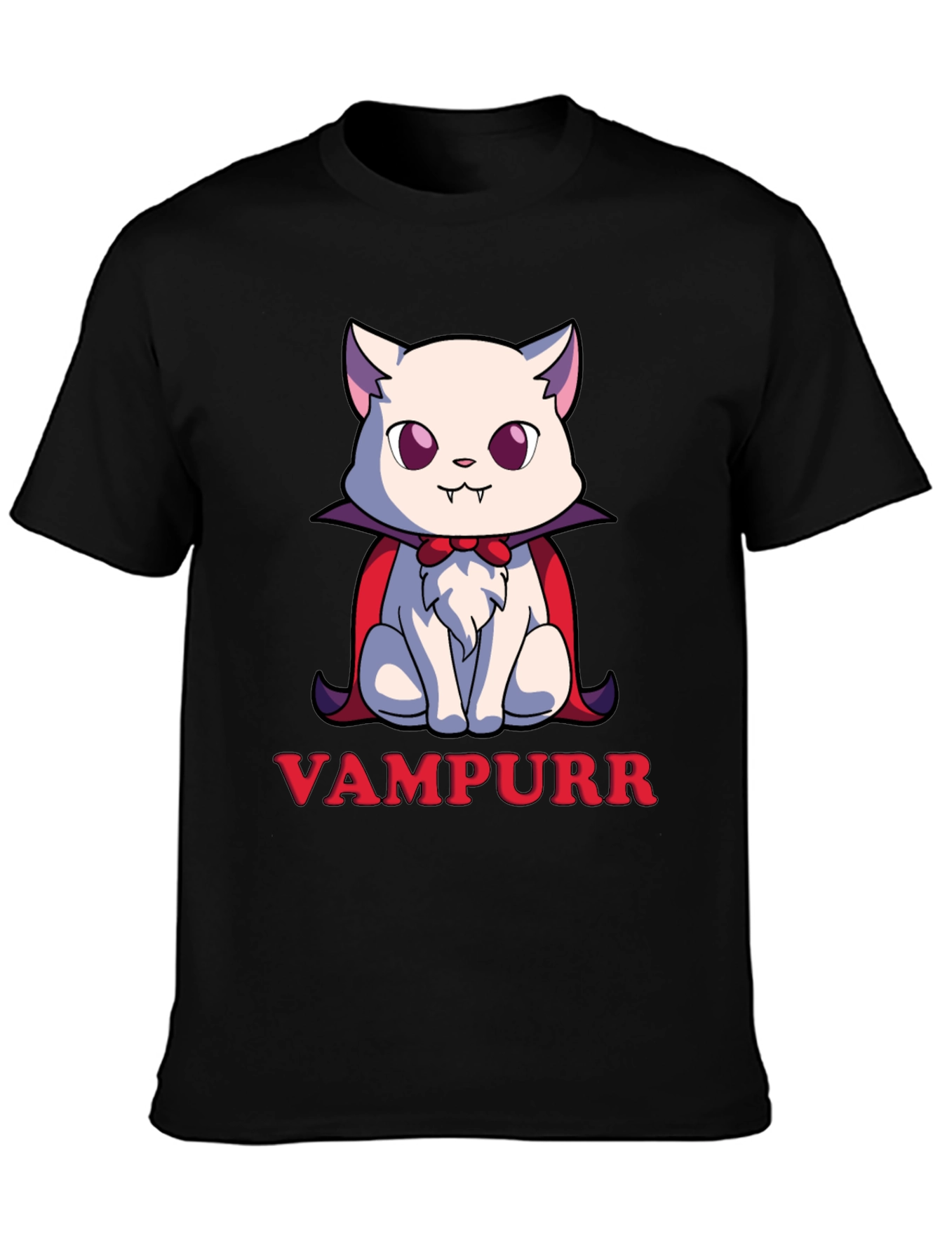 Vampurr Cat T-Shirt - Spooky Cute Halloween Tee
