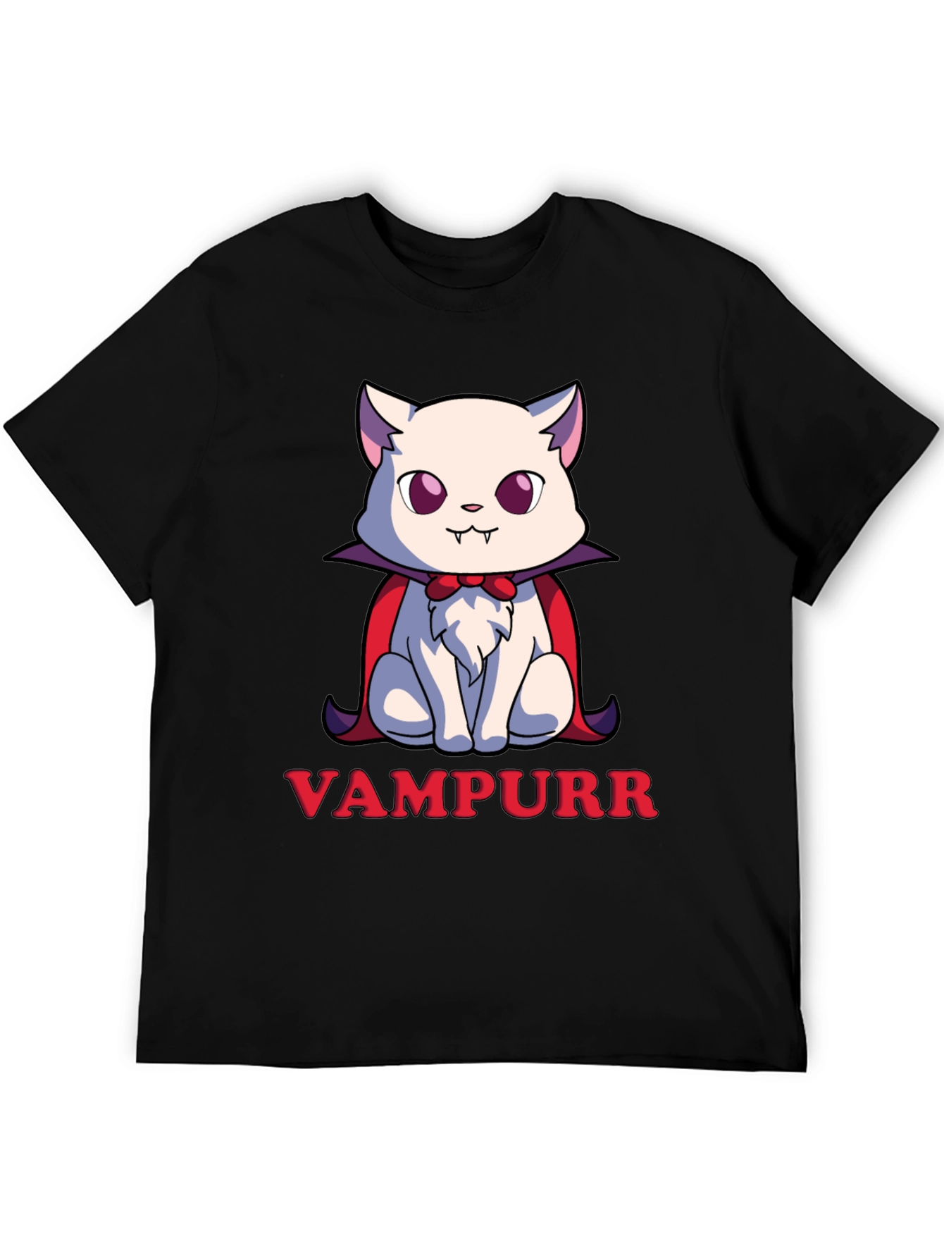 Vampurr Cat T-Shirt - Spooky Cute Halloween Tee