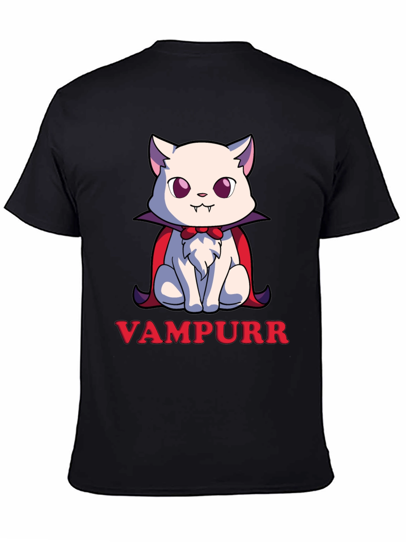 Vampurr Cat T-Shirt - Spooky Cute Halloween Tee