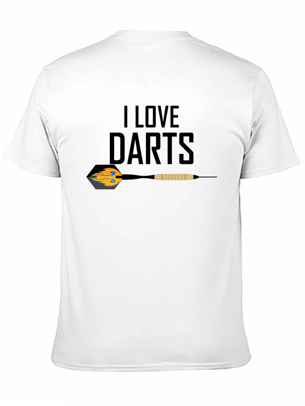 I Love Darts Graphic T-Shirt - Black