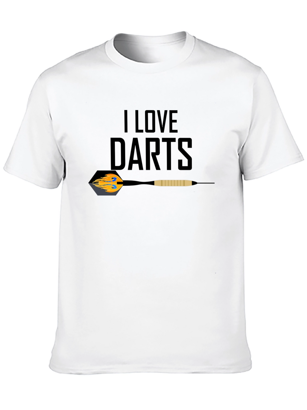 I Love Darts Graphic T-Shirt - Black