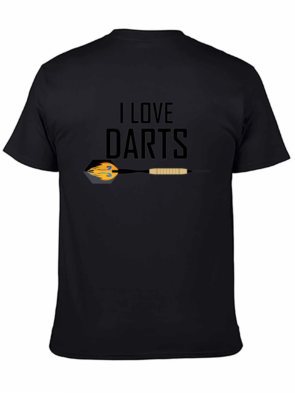 I Love Darts Graphic T-Shirt - Black