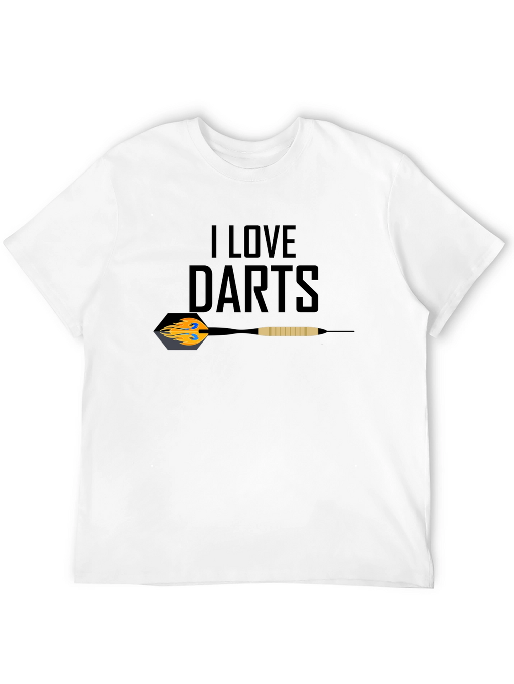 I Love Darts Graphic T-Shirt - Black