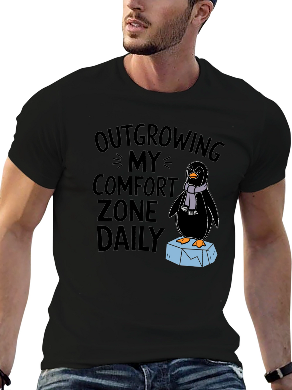 Outgrowing Comfort Zone Penguin Tee