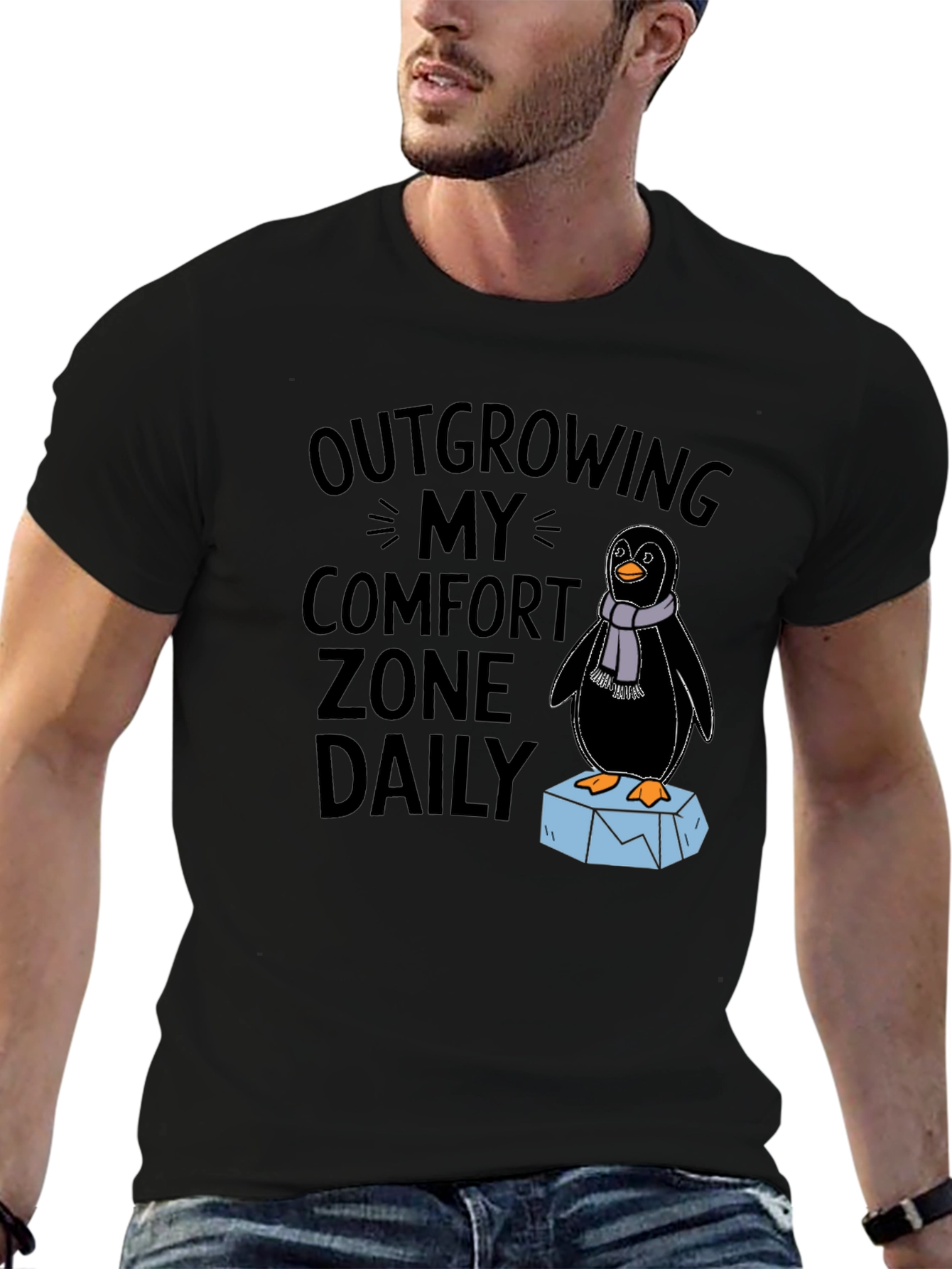 Outgrowing Comfort Zone Penguin Tee