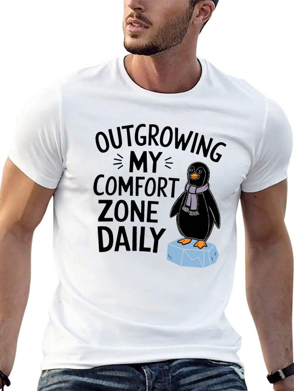 Outgrowing Comfort Zone Penguin Tee