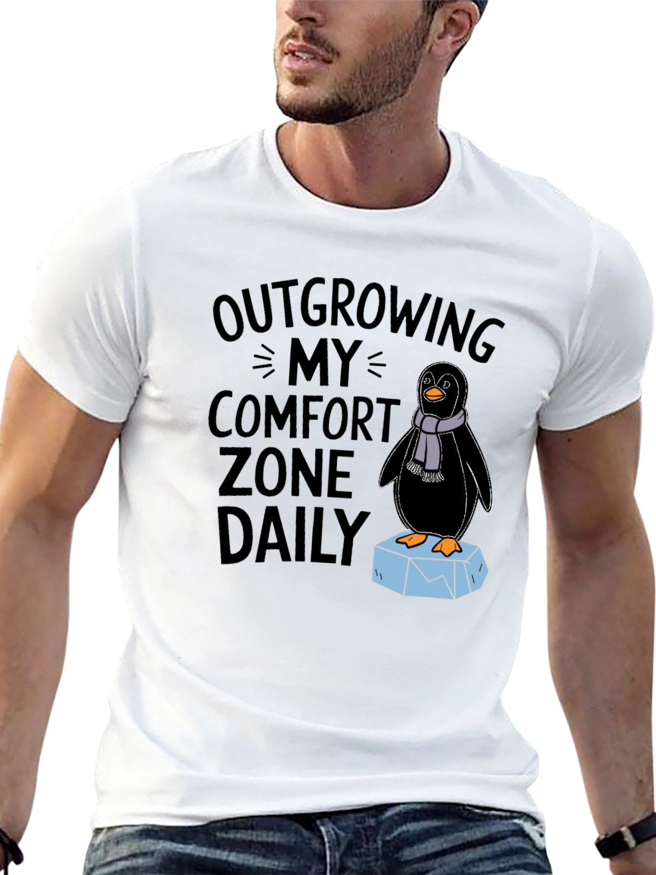 Outgrowing Comfort Zone Penguin Tee