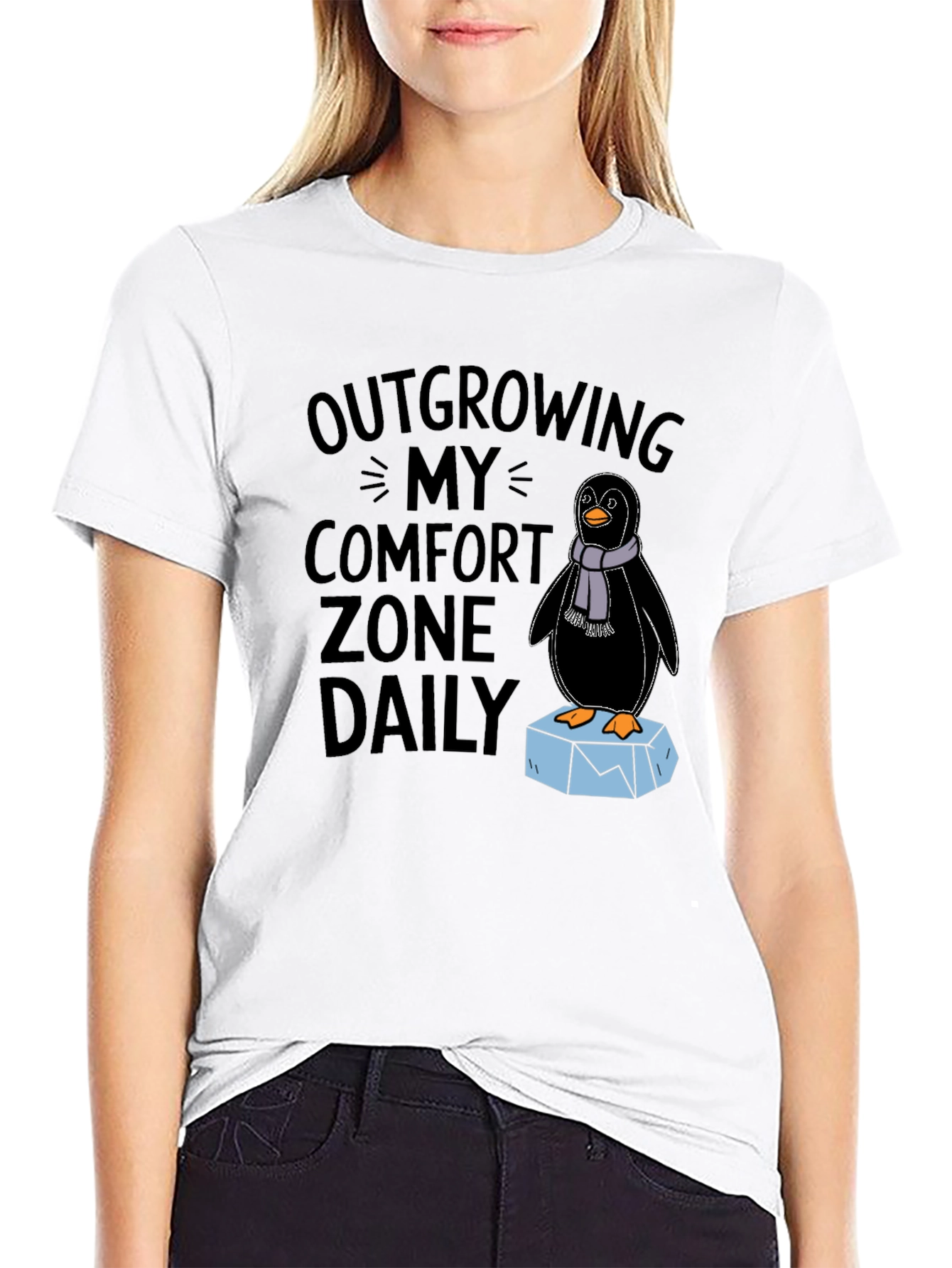 Outgrowing Comfort Zone Penguin Tee