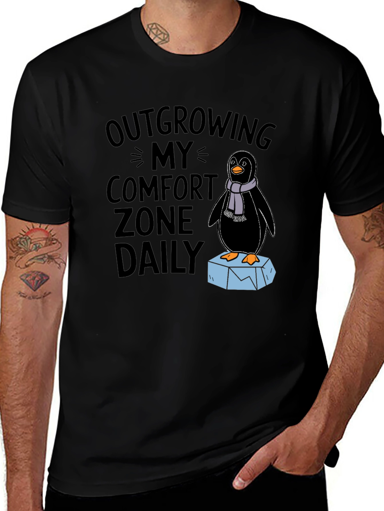 Outgrowing Comfort Zone Penguin Tee