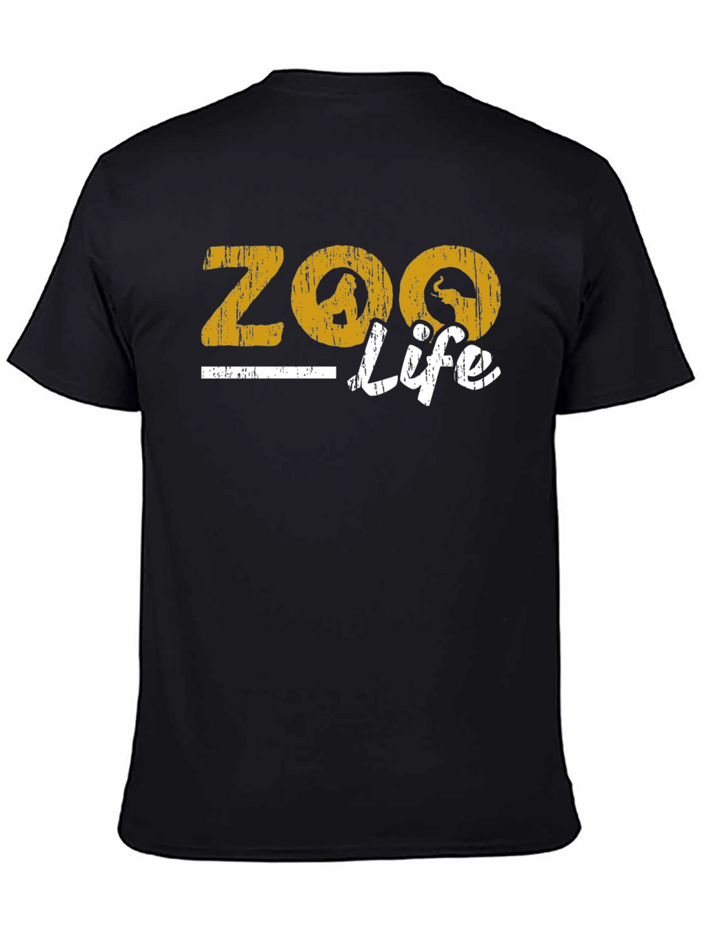 Zoo Life Graphic Print Black T-Shirt