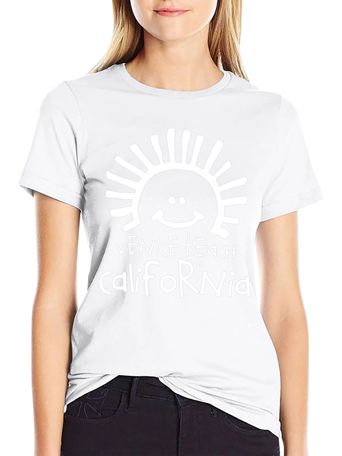Venice Beach California Black Graphic Tee