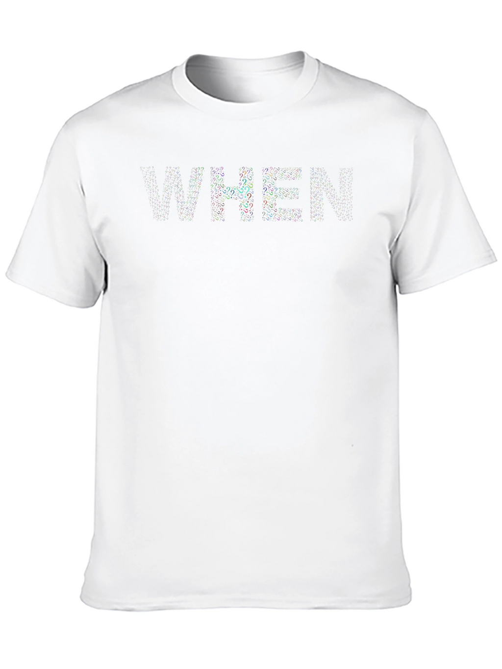 WHEN Question Mark Graphic Print T-Shirt