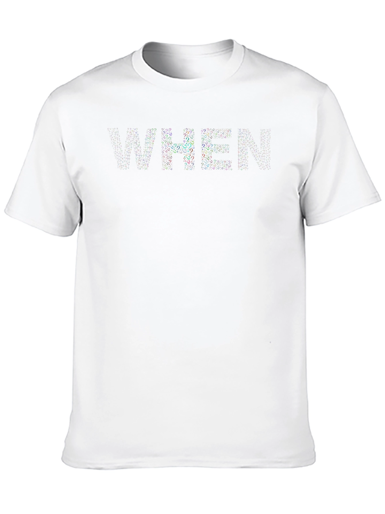 WHEN Question Mark Graphic Print T-Shirt