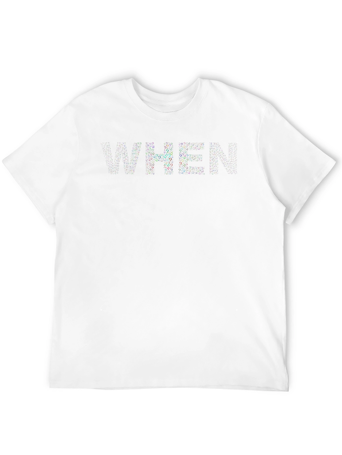 WHEN Question Mark Graphic Print T-Shirt