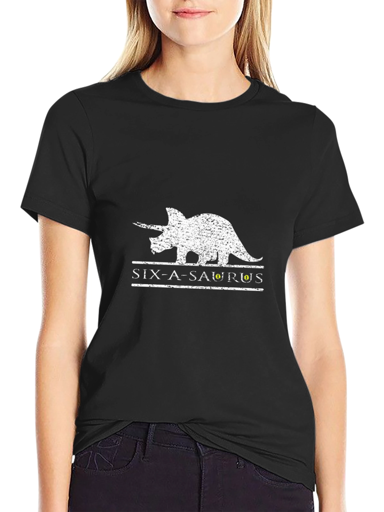 Six-A-Saurus Dinosaur Graphic T-Shirt