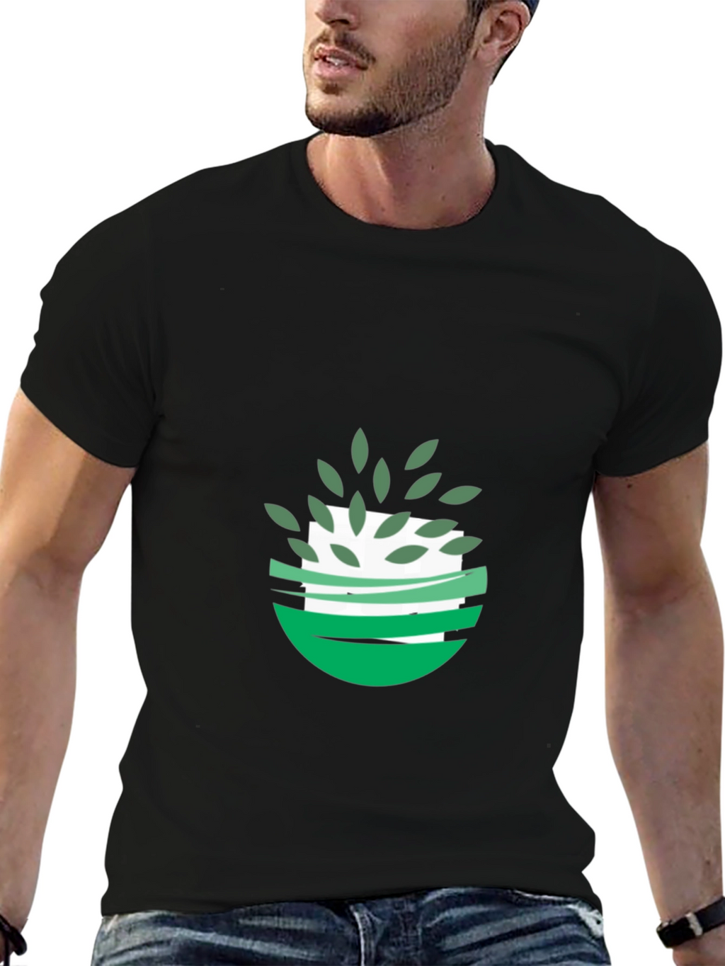 Eco-Friendly Graphic Tee - Black