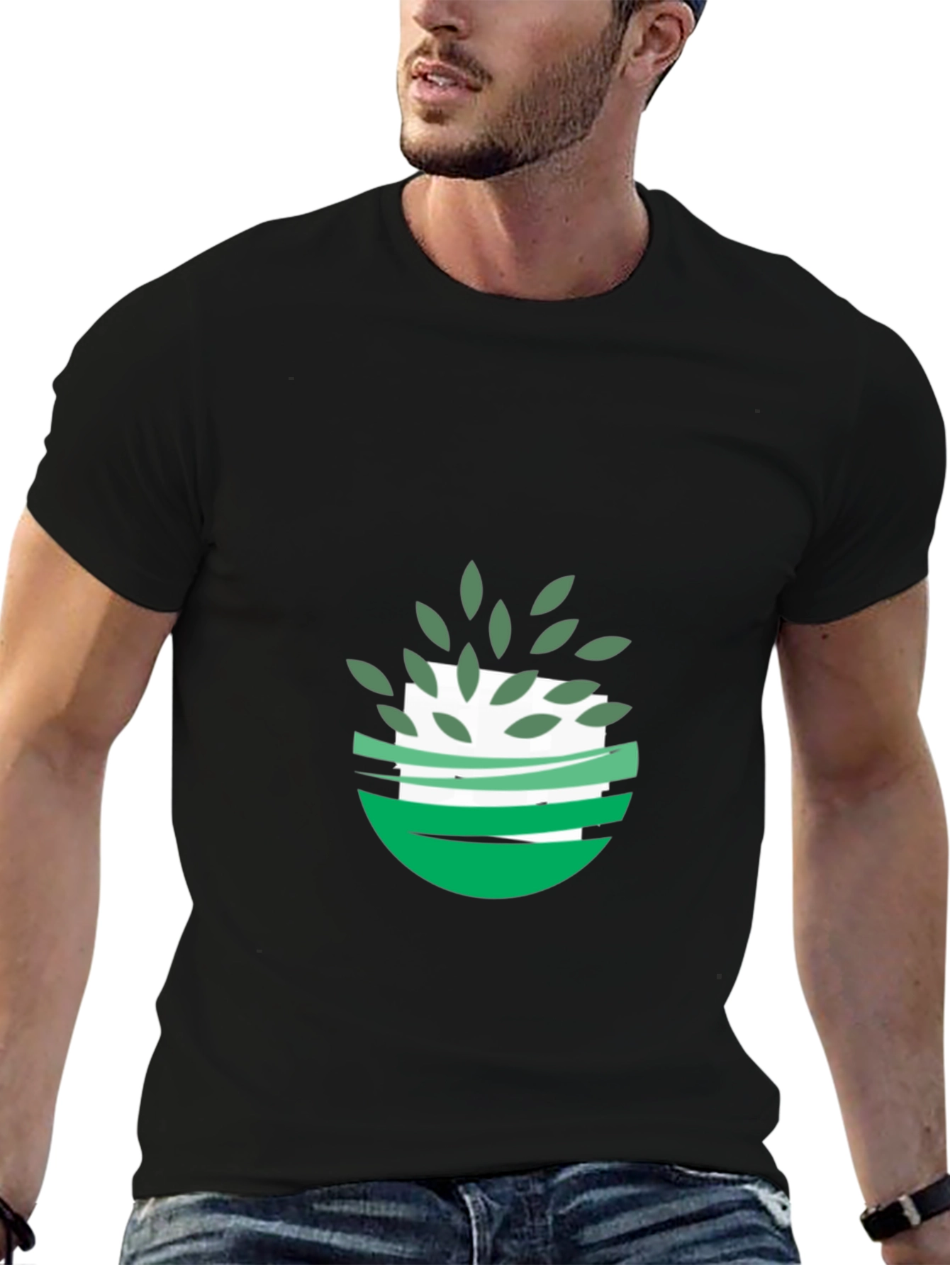 Eco-Friendly Graphic Tee - Black