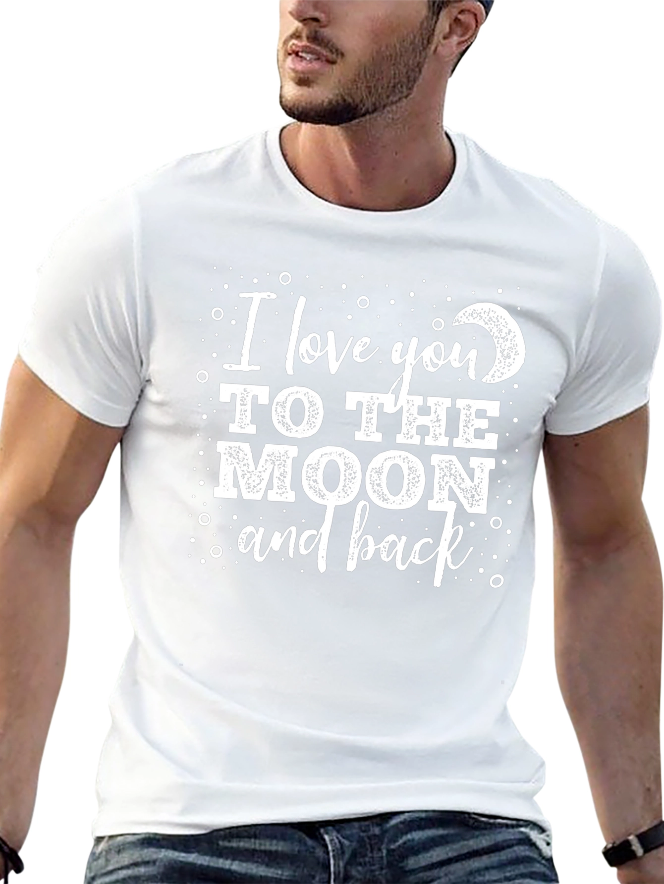 I Love You to the Moon and Back Black T-Shirt