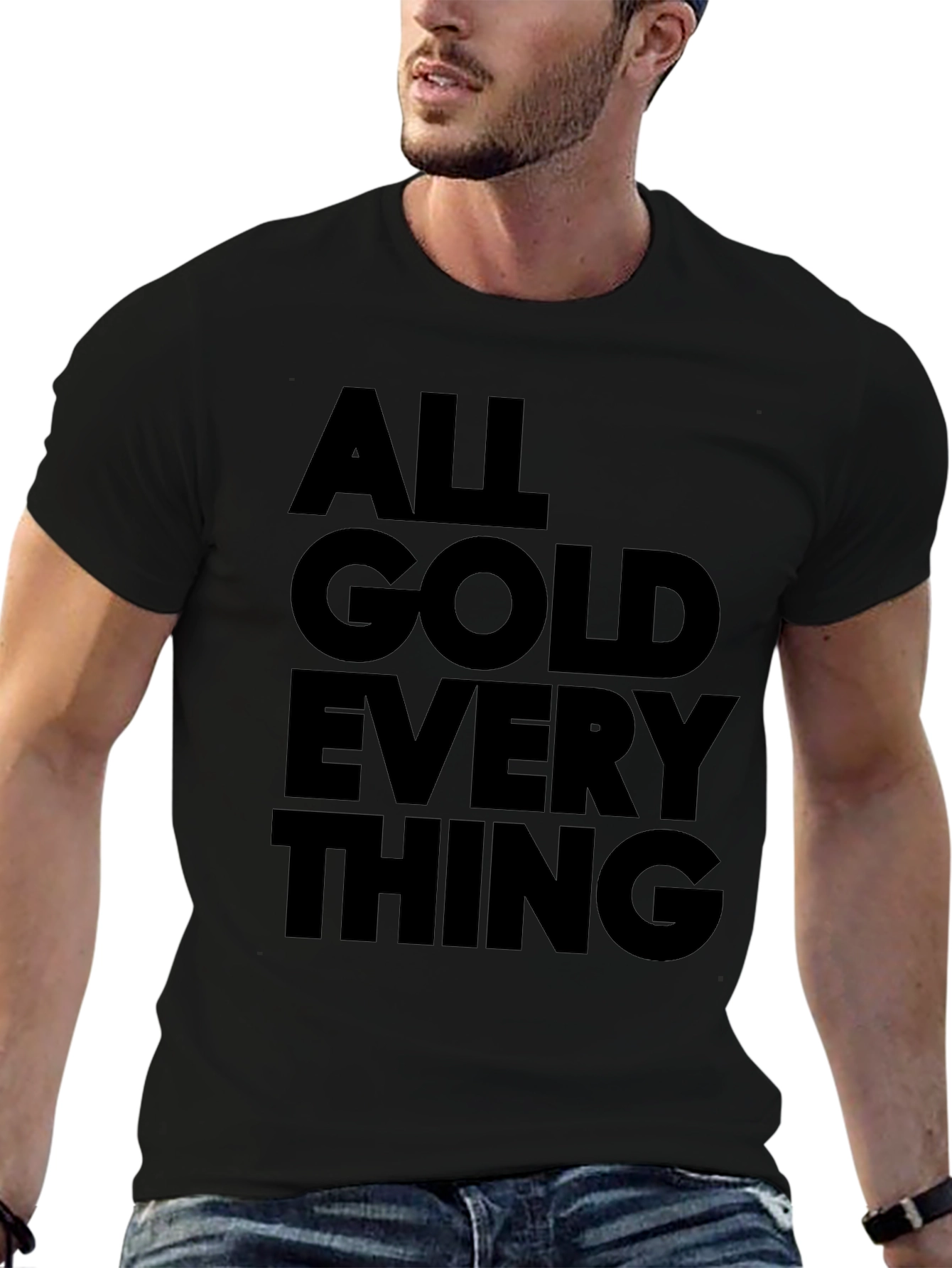 All Gold Everything Graphic Tee - Black