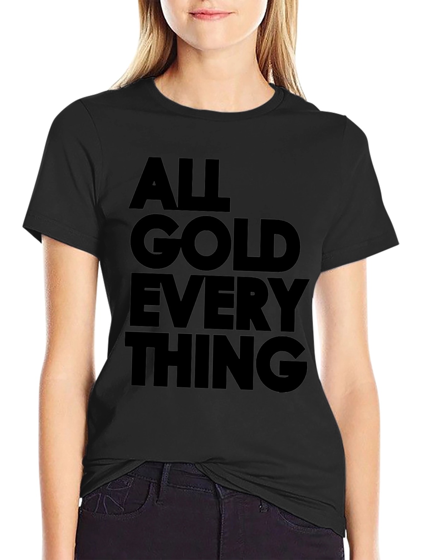 All Gold Everything Graphic Tee - Black