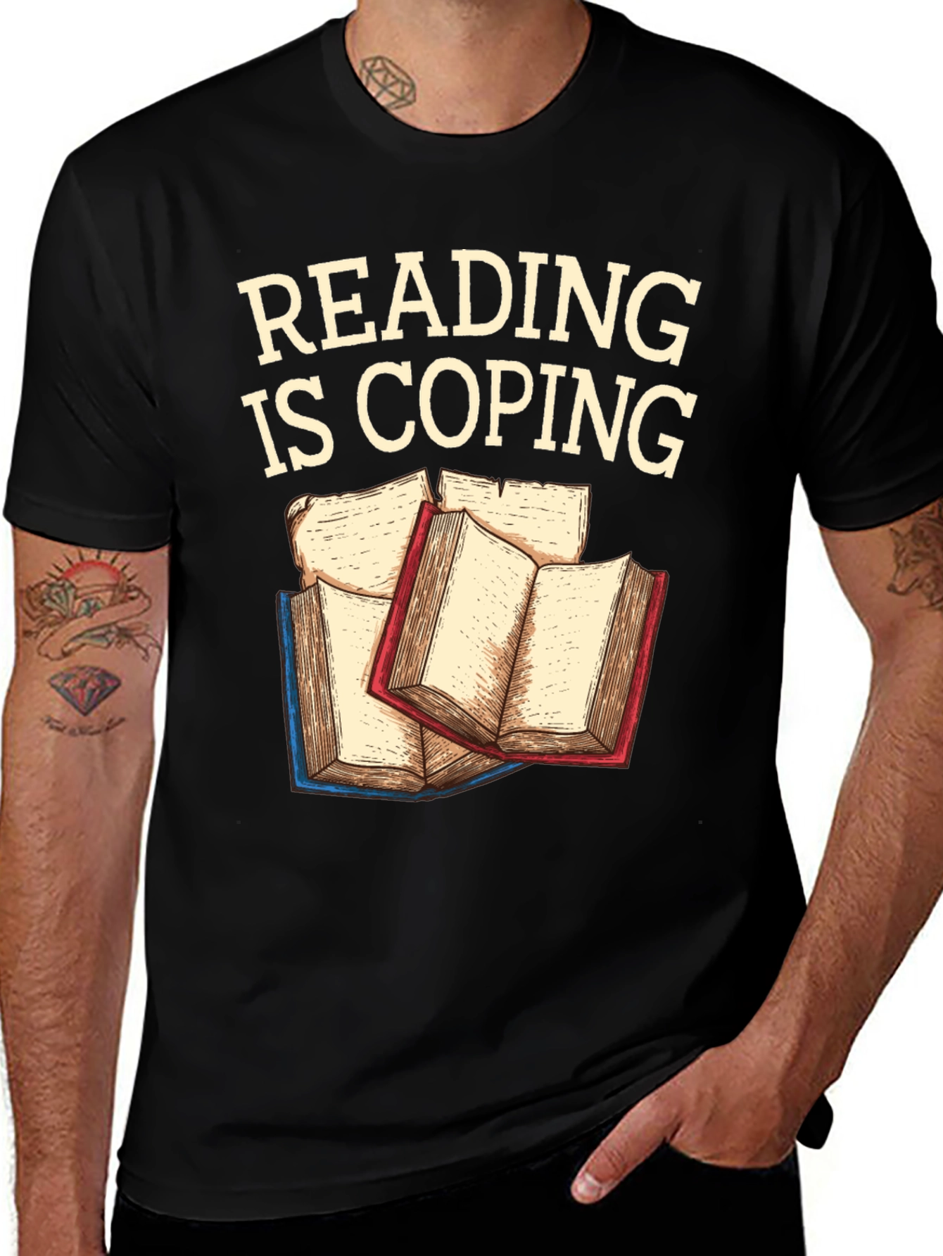 Reading Is Coping Graphic T-Shirt