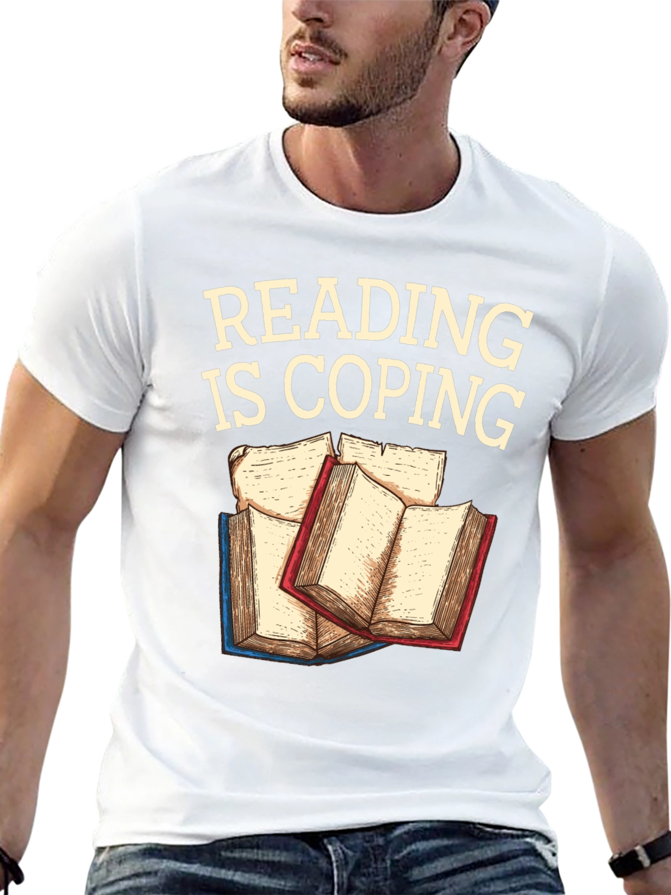 Reading Is Coping Graphic T-Shirt