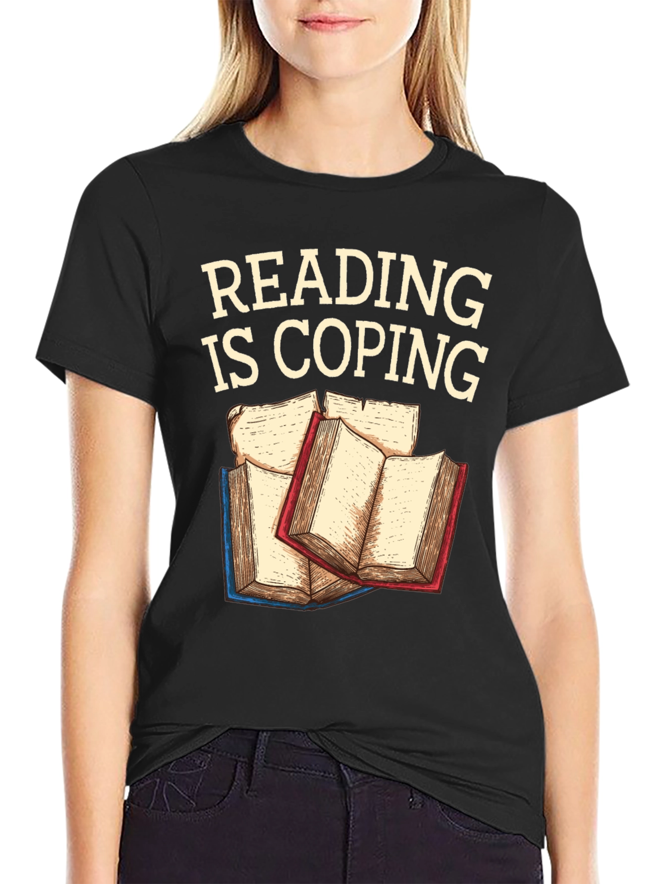 Reading Is Coping Graphic T-Shirt