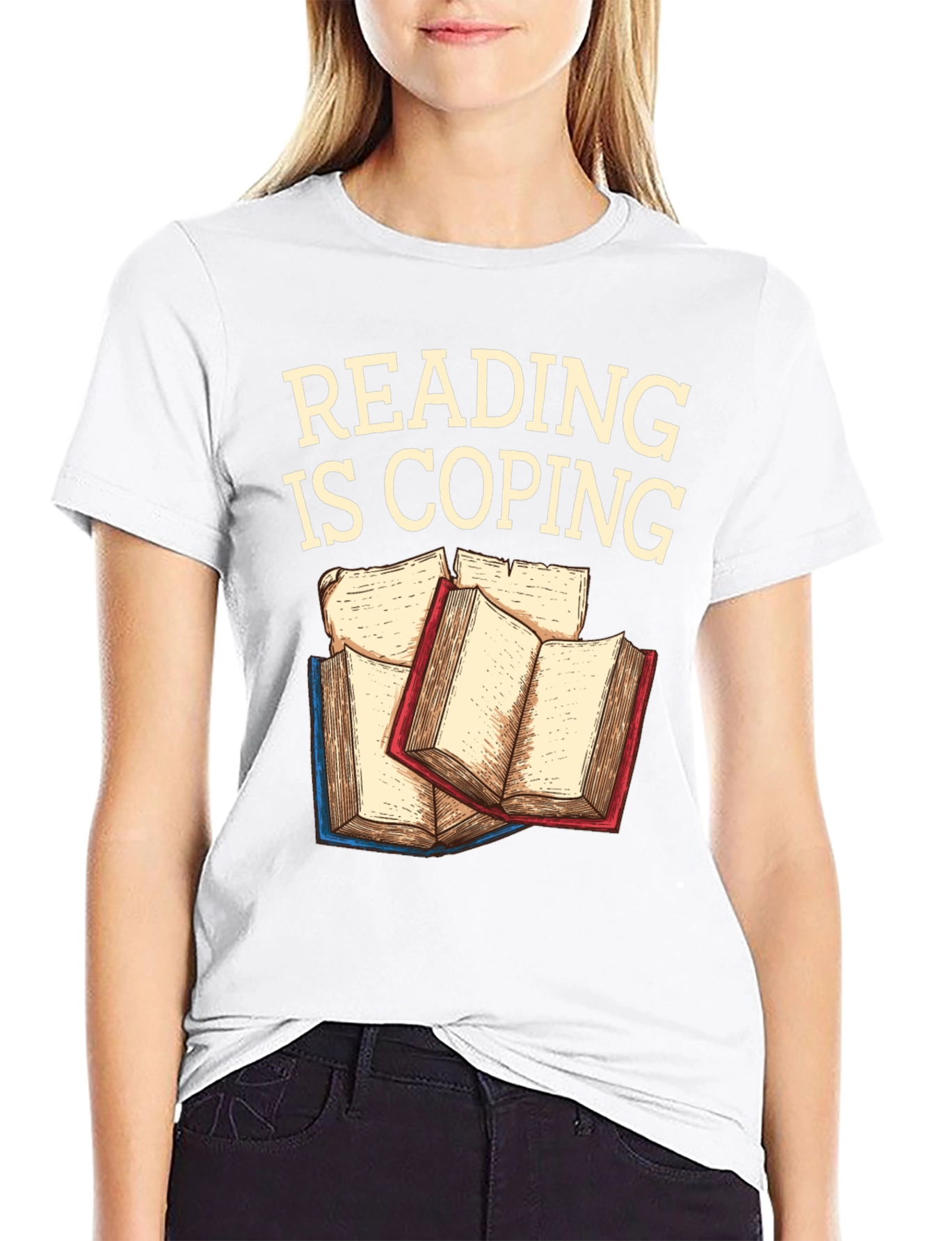 Reading Is Coping Graphic T-Shirt