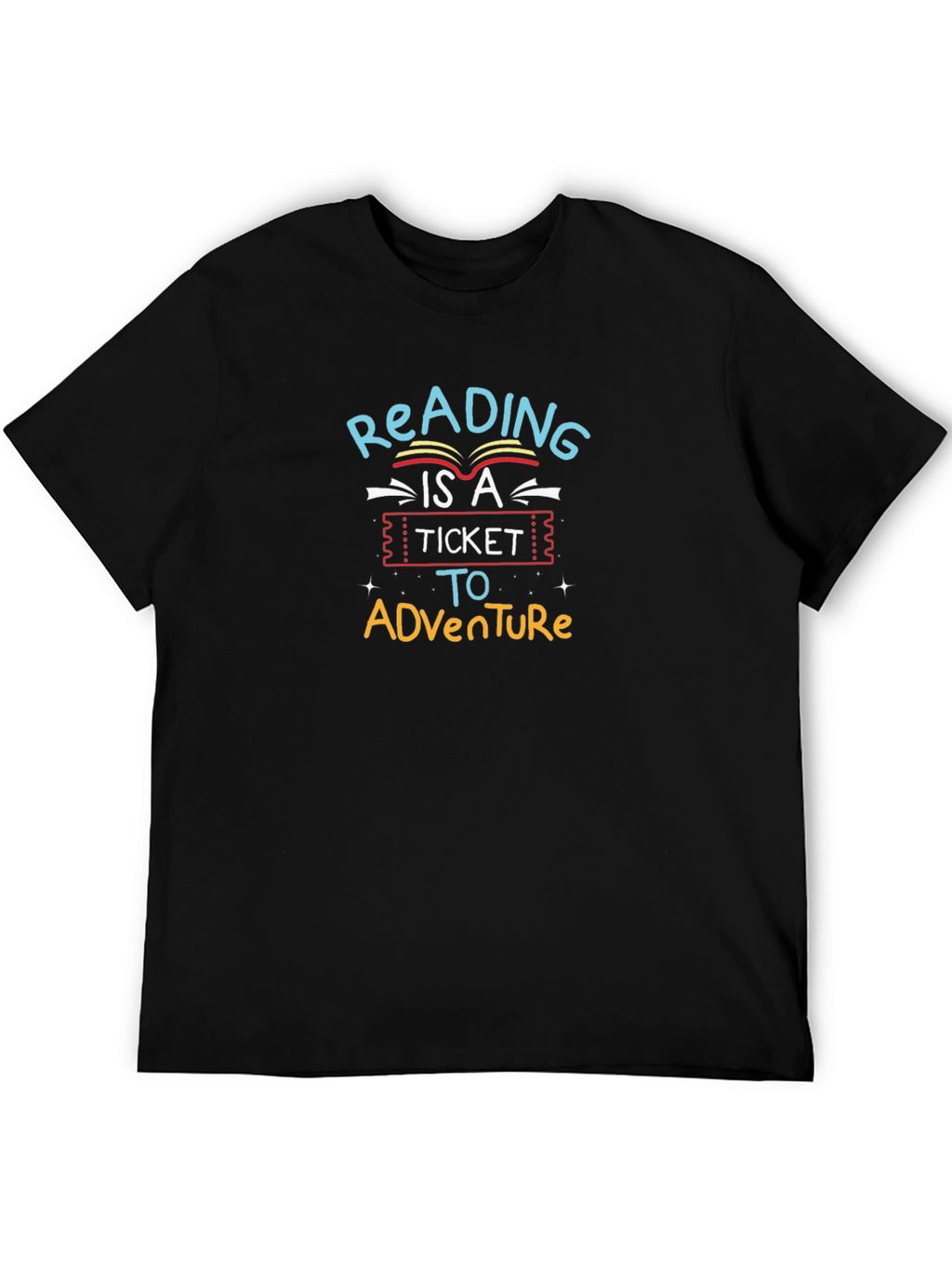 Reading Adventure Graphic Tee - Black
