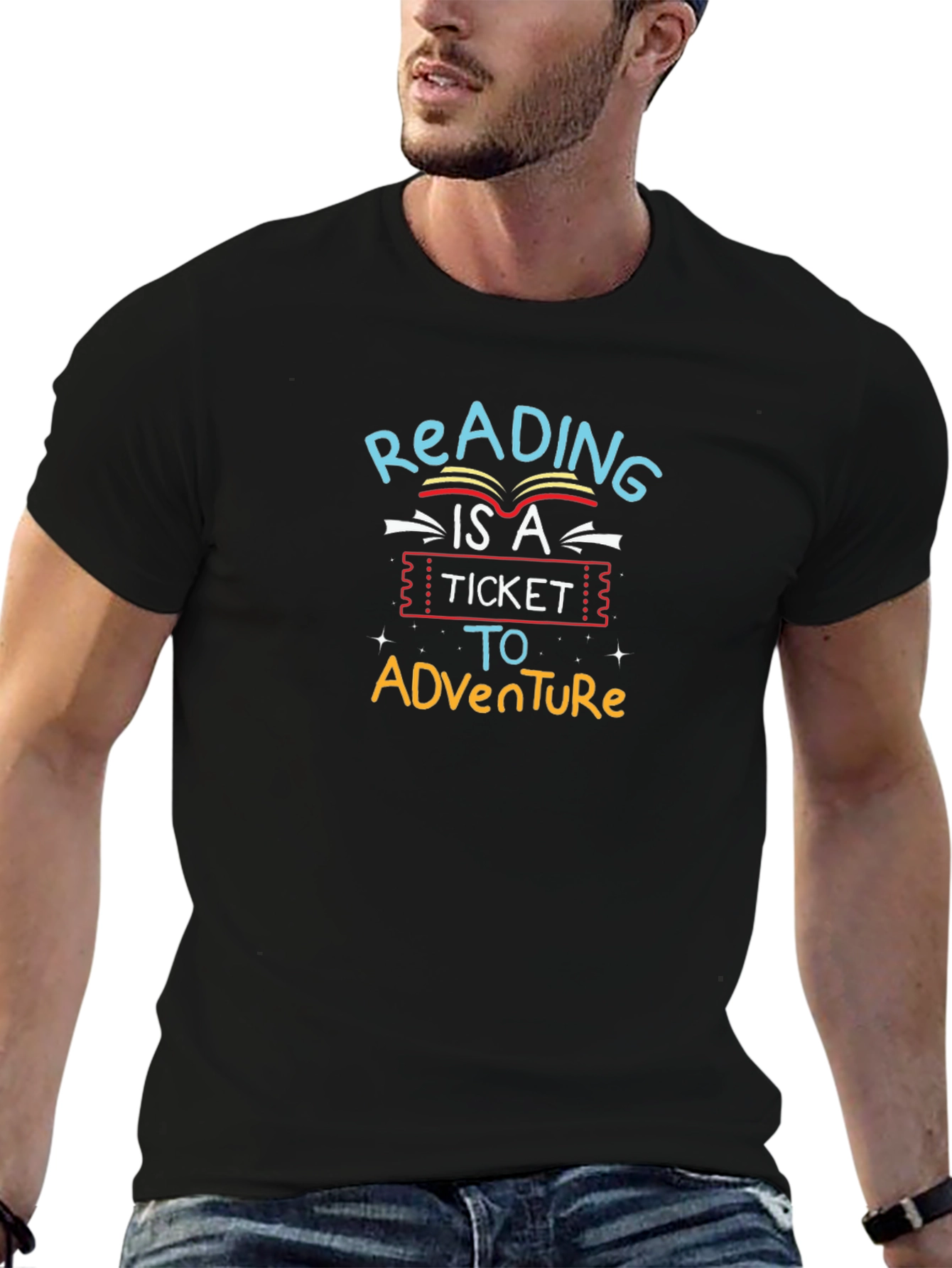 Reading Adventure Graphic Tee - Black
