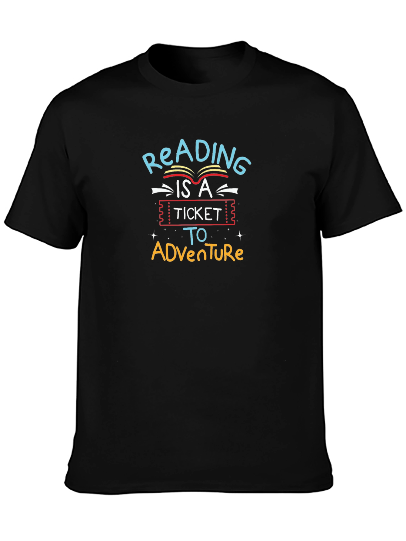 Reading Adventure Graphic Tee - Black
