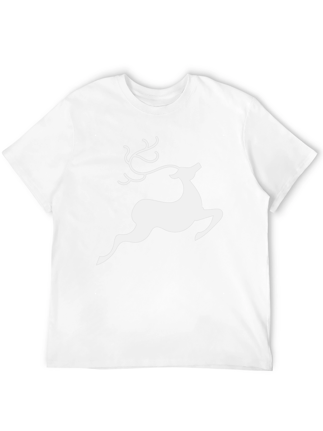 Reindeer Graphic Tee - Black Holiday Shirt