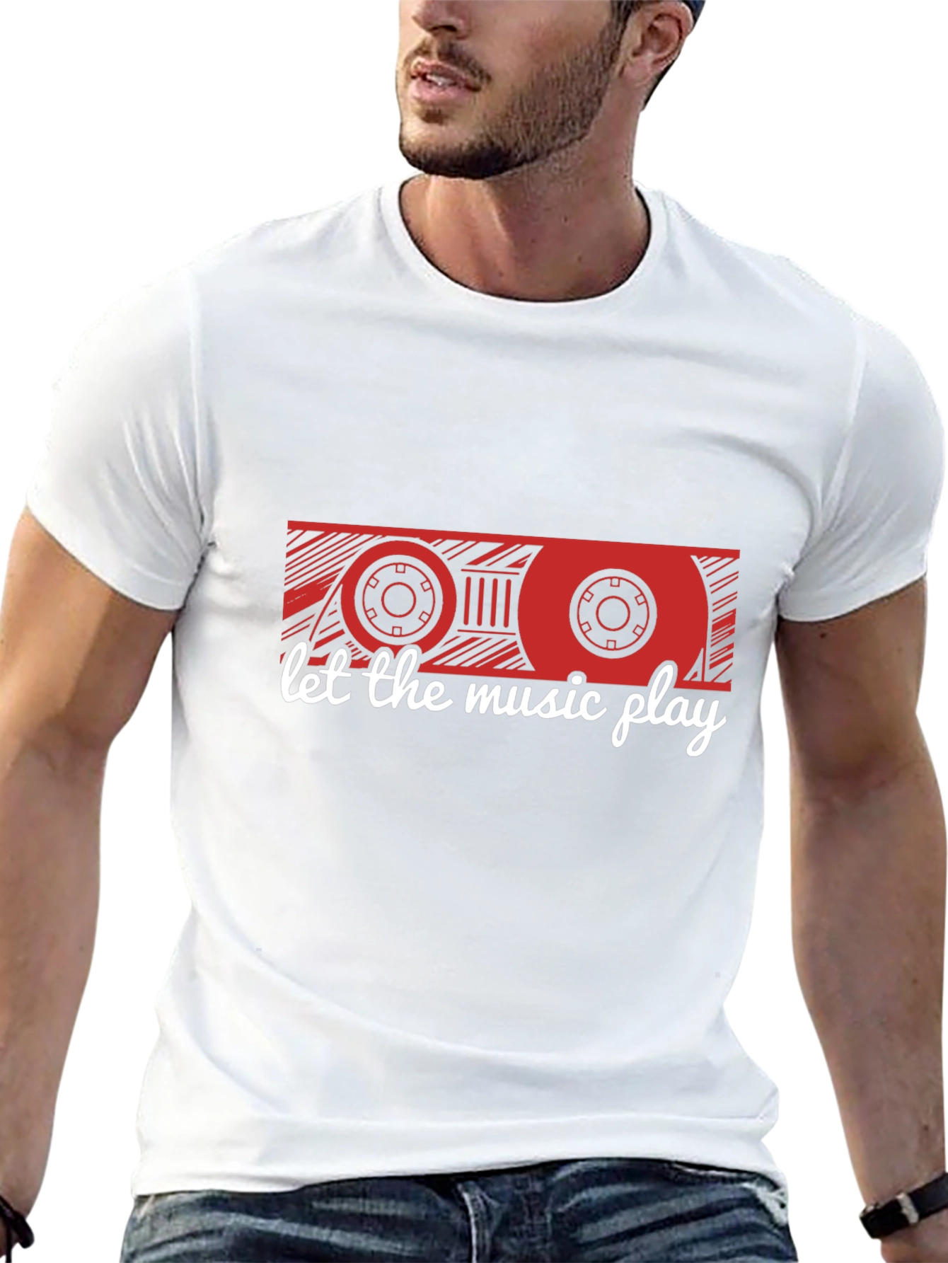 Retro Cassette Tape Music T-Shirt - Let the Music Play