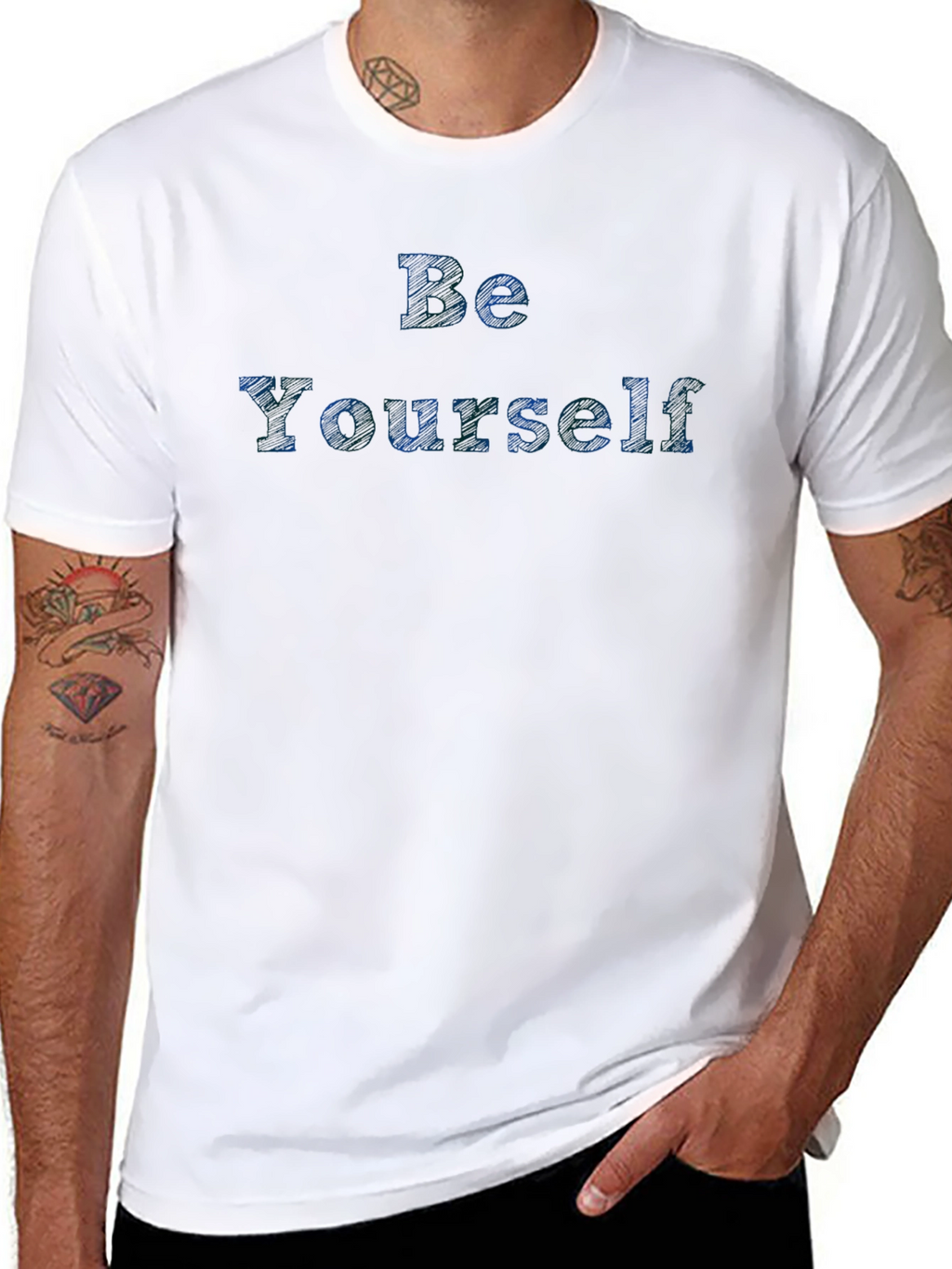 Be Yourself Black Graphic T-Shirt