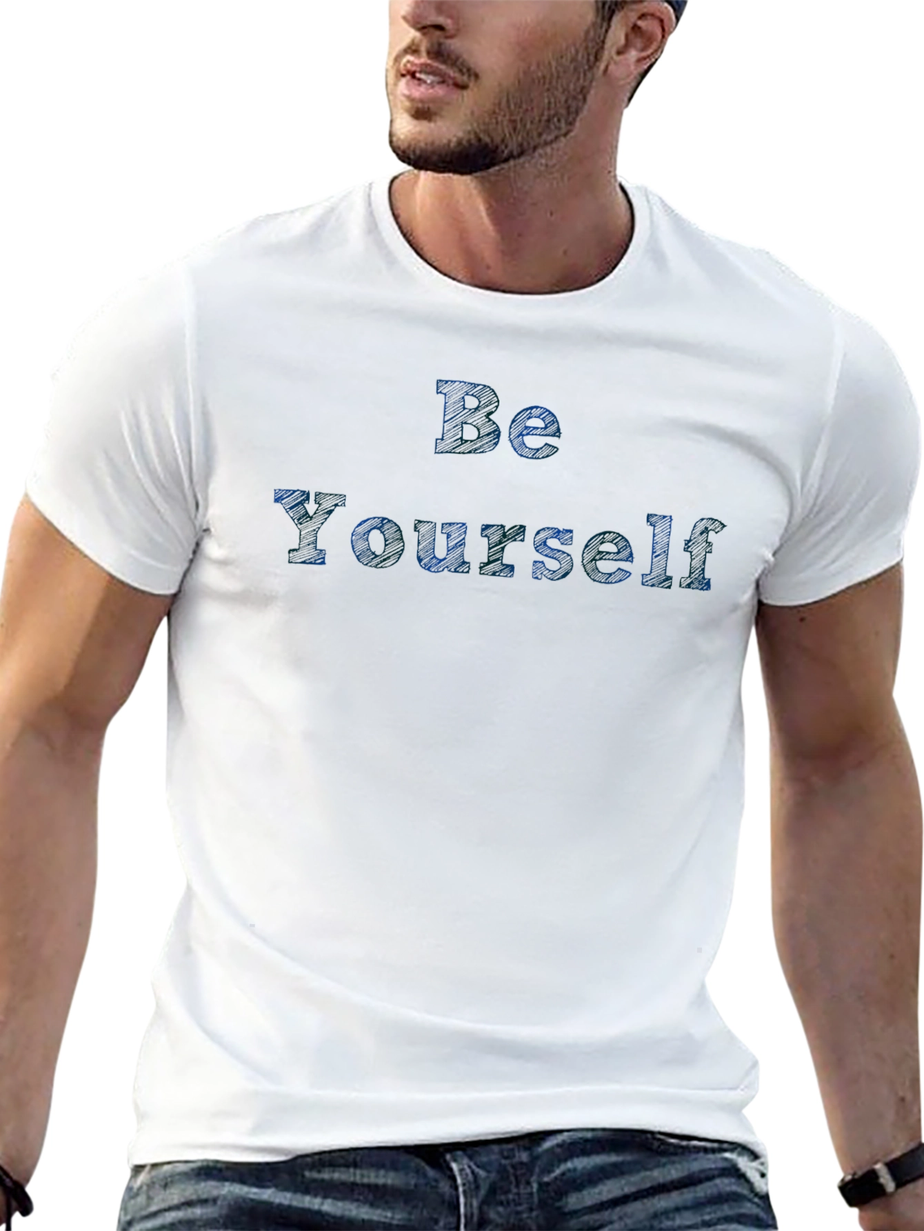 Be Yourself Black Graphic T-Shirt