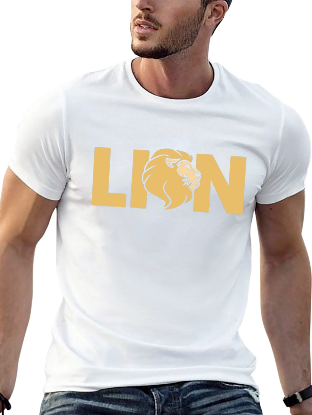 Lion Graphic Black T-Shirt