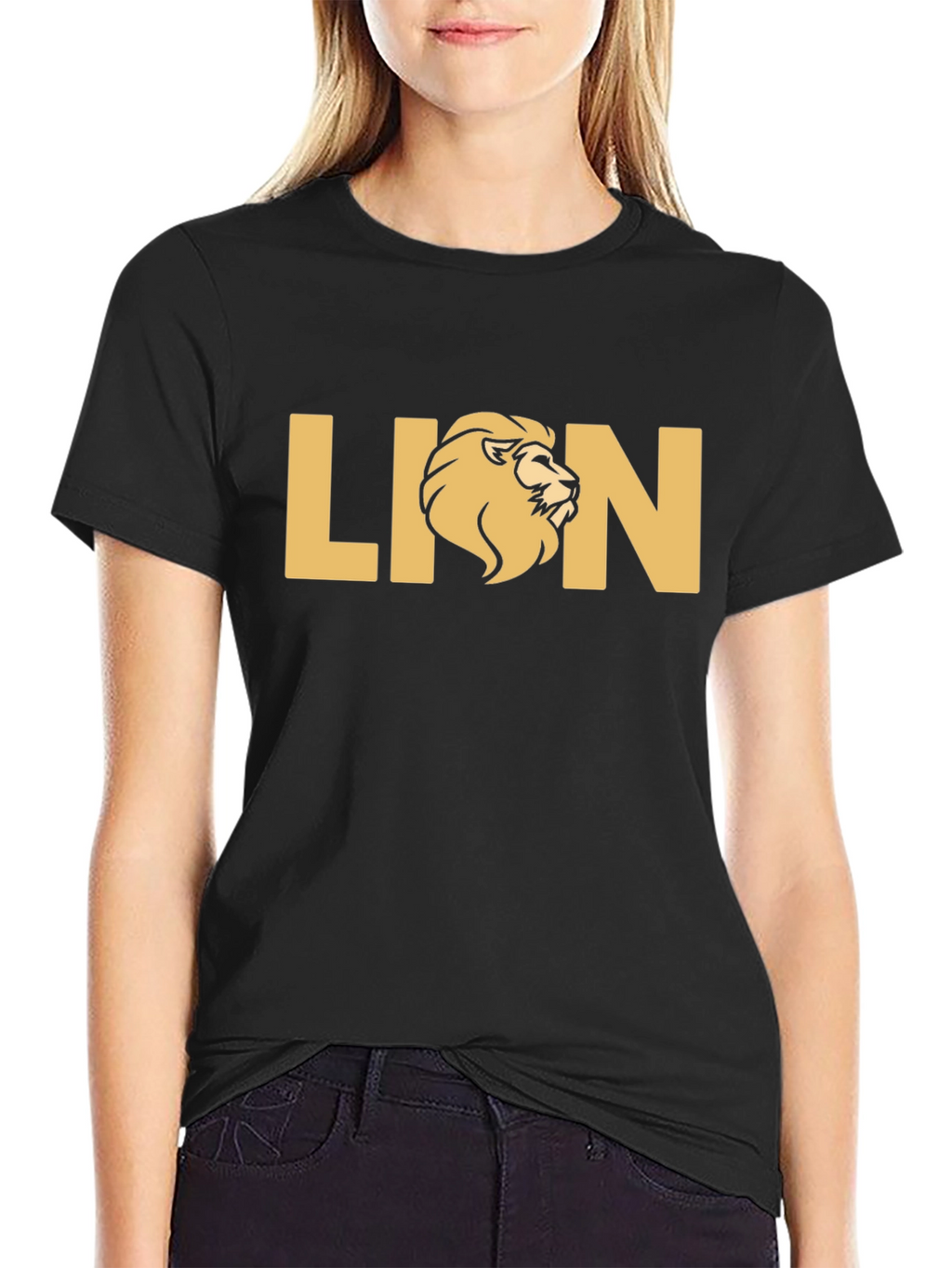 Lion Graphic Black T-Shirt