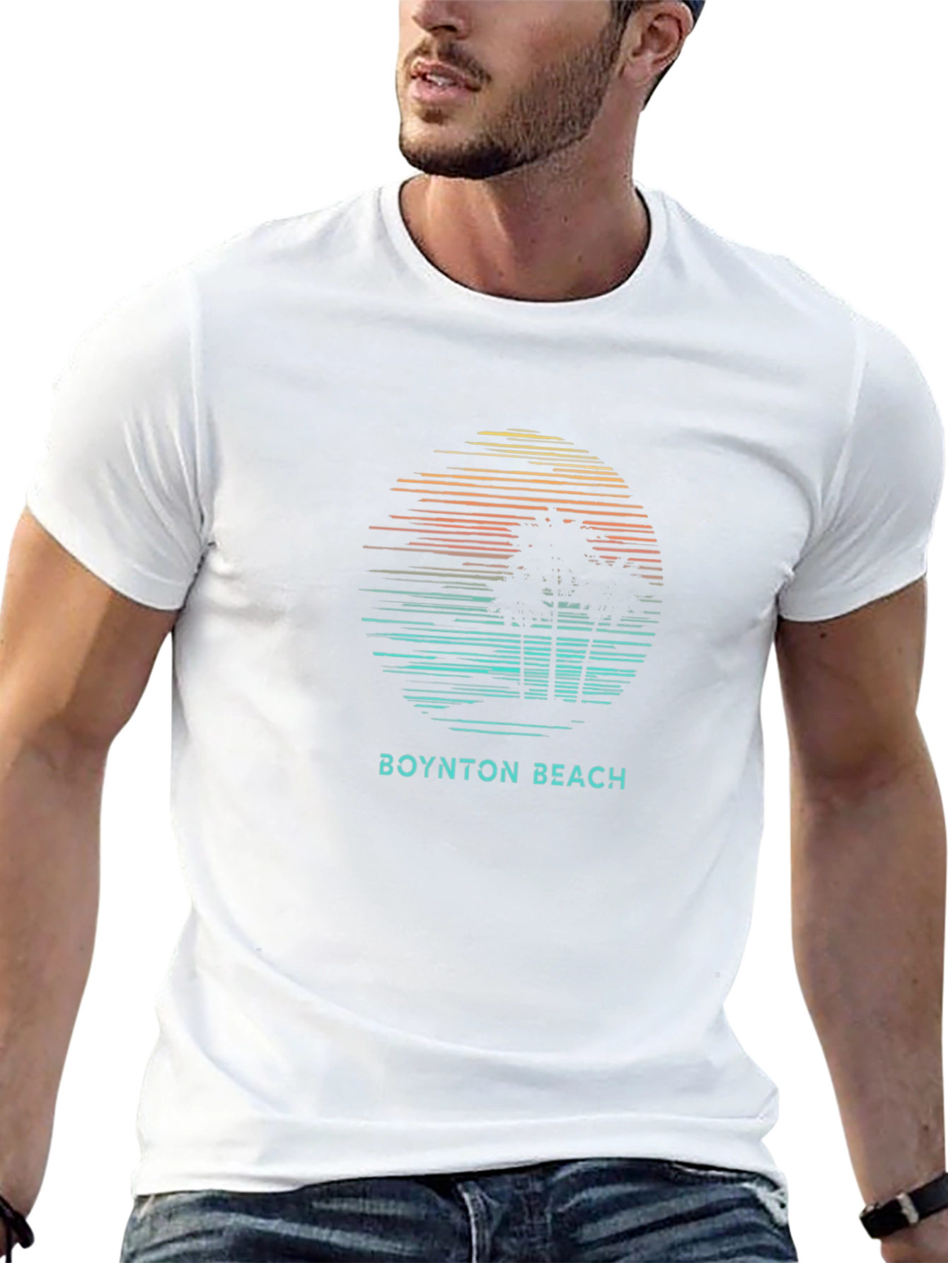Boynton Beach T-Shirt - Tropical Palm Tree Graphic Tee