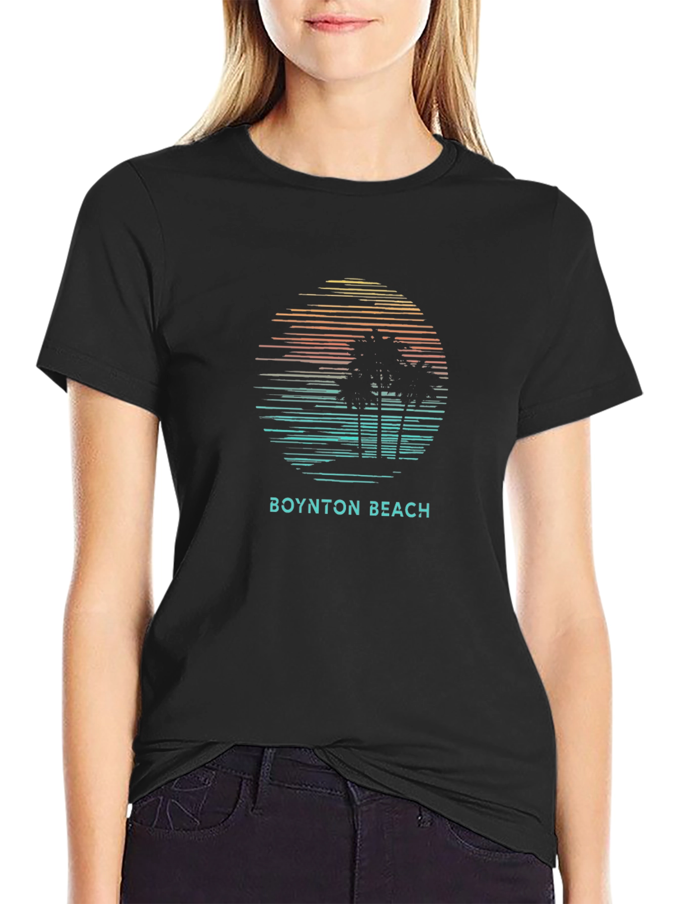Boynton Beach T-Shirt - Tropical Palm Tree Graphic Tee