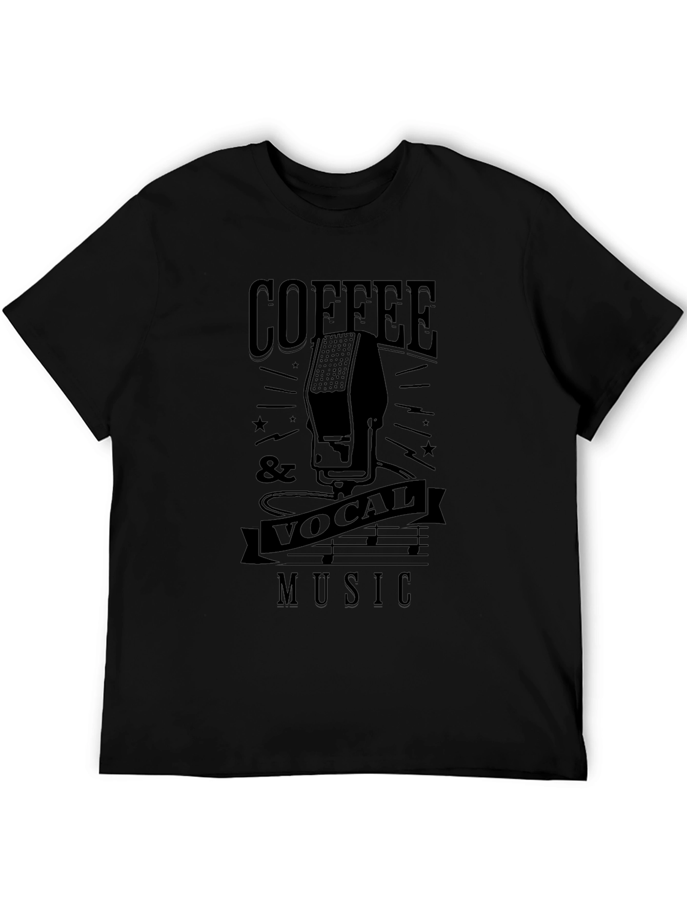 Coffee & Vocal Music Graphic T-Shirt